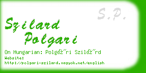 szilard polgari business card